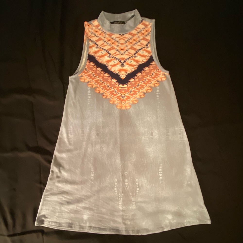 Denim Blue Geometric Dress